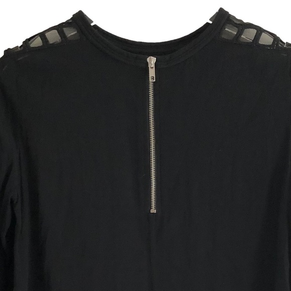 IRO Ashty Mesh Open Ladder Arm Blouse Black Small - Picture 6 of 14